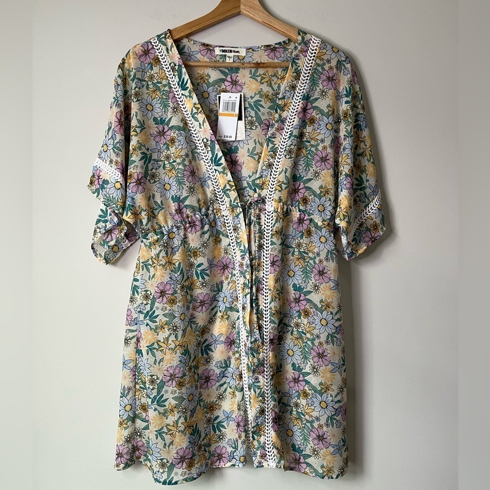 NWT Miken Floral Swim Coverup - Picture 2 of 8